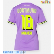 Camisa de time de futebol Borussia Dortmund Ethan Nwaneri #18 Replicas 3º Equipamento Feminina 2026-27 Manga Curta
